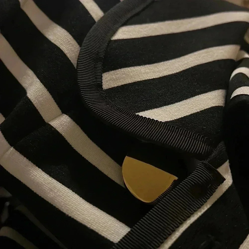 Kate Spade Broome Street Striped Short Pea Coat Jacket size 0 - Picture 4 of 8
